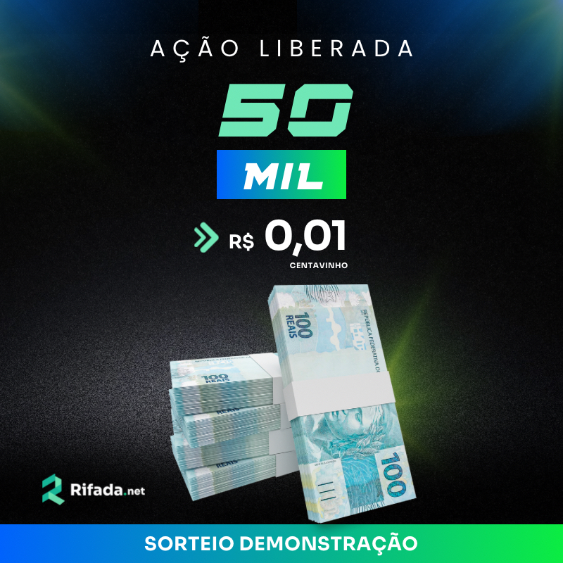 R$ 50.000 em prêmios para você!